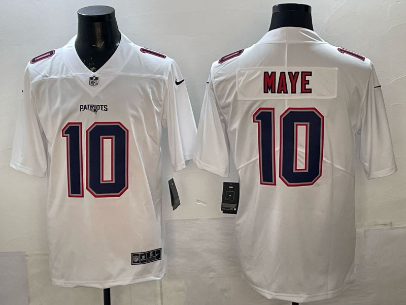 Men 2026 New England Patriots #10 Maye white Nike Limited NFL Jersey style 001->new england patriots->NFL Jersey